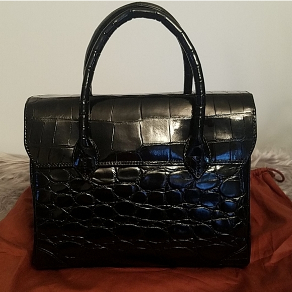 CROCODILE Skin Top Handle bag by Raum - Picture 3 of 17